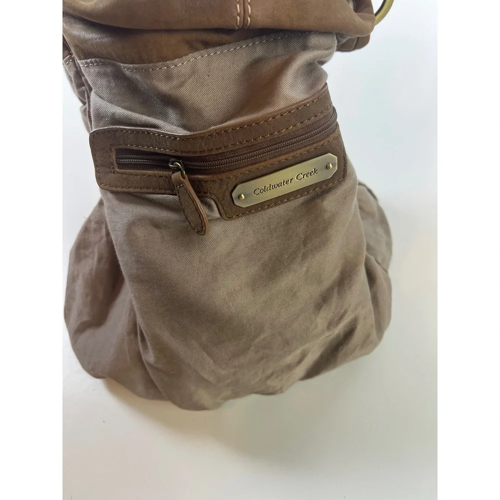Coldwater Creek Brown‎ Leather Bucket Bag Shoulder Bag Everyday Purse
